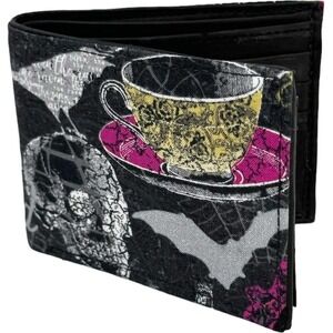 🍀Top Notch By Design Black Fabric Spooky Halloween Theme Bifold Wallet